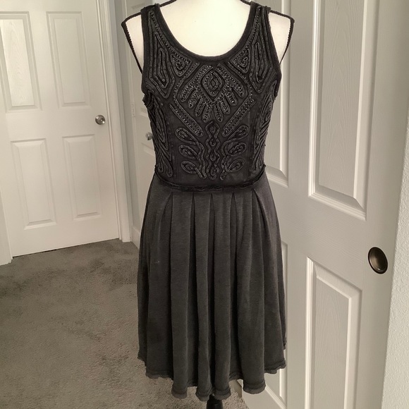 Free People Dresses & Skirts - Free People Seriously Sassy Soutache Dress Black
